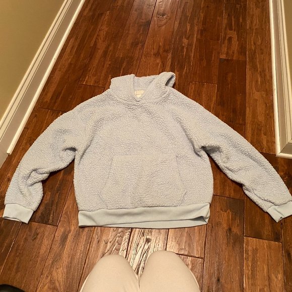 American Eagle Outfitters Tops - Light Blue Teddy American Eagle Sweat Shirt Small